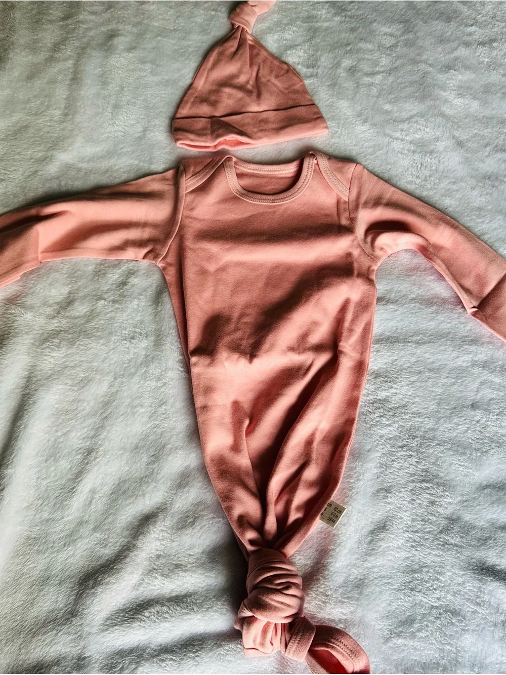 Knot Gown & Hat Set in Dusty Pink - Unbranded